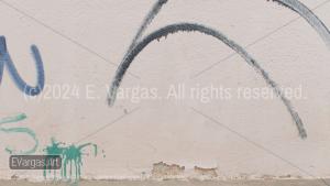 green graffiti paint on white street wall, daylight, outdoors, graffiti, urban, close-up, zoom