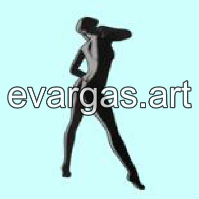 dark drawing of a woman figure standing against a light background, pop art style