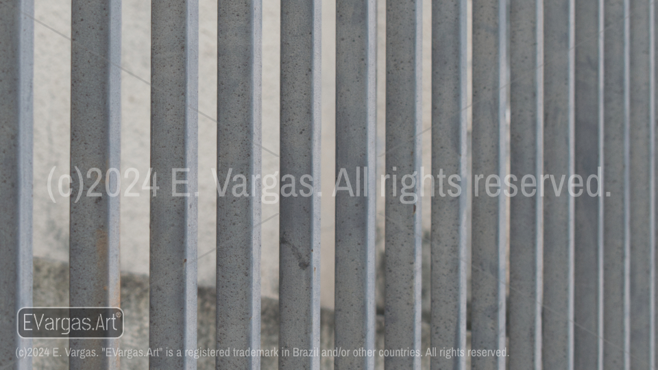 vertical bars, street wall behind, sunlight, day, outdoors, street, urban, city