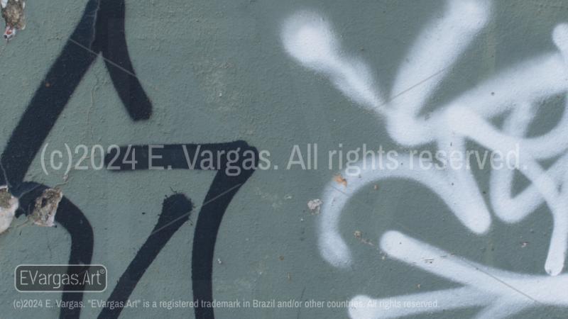 black paint, white paint, graffiti on street wall, urban, close-up, zoom, street, outdoors, sunlight, day