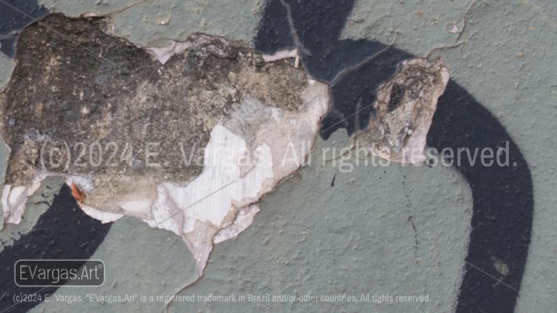 black, gray, street wall, peeling paint, outdoors, daylight, sunlight, day, urban, street, close-up